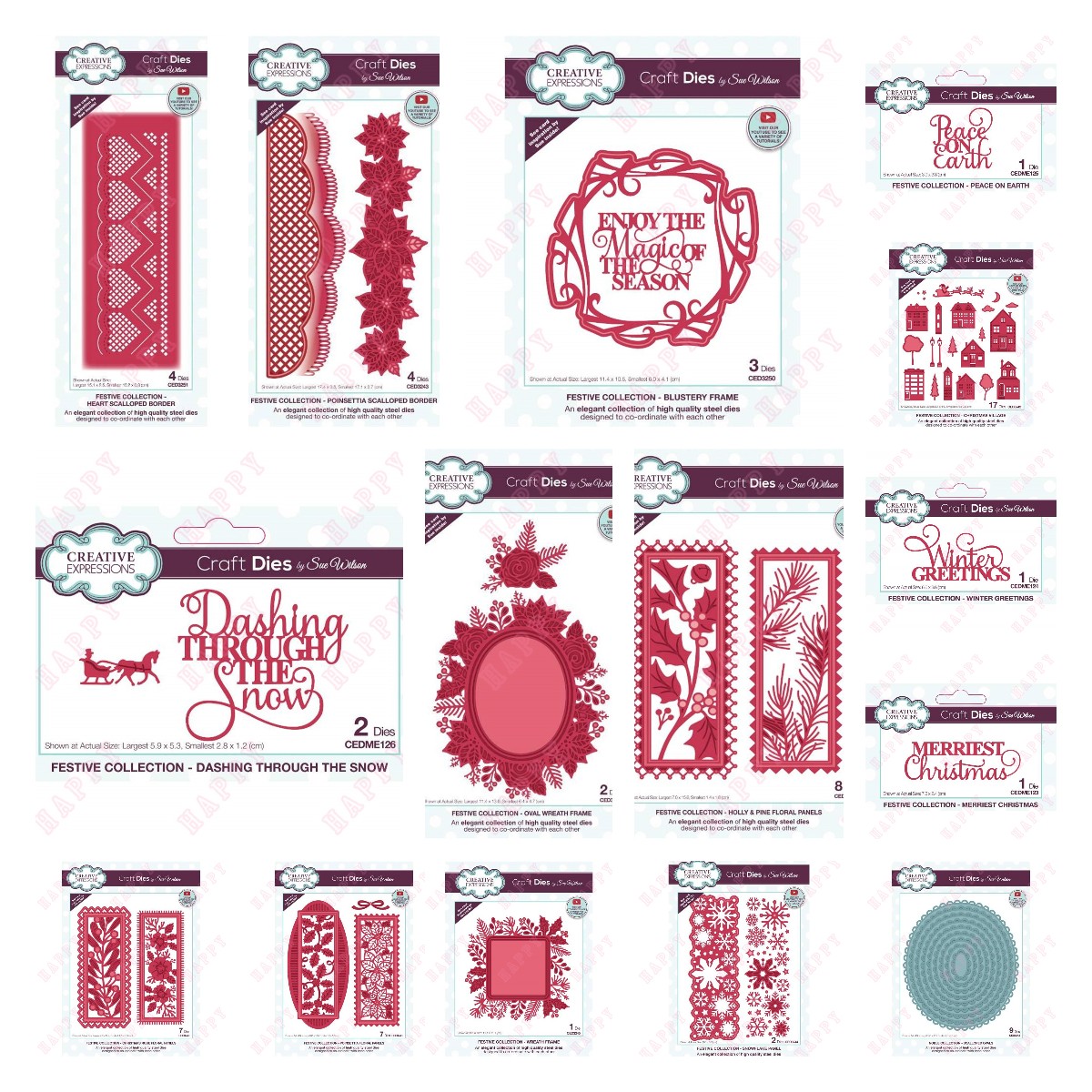 Candle Sachet - Металлические штампы для резки Рождества, эмоции,